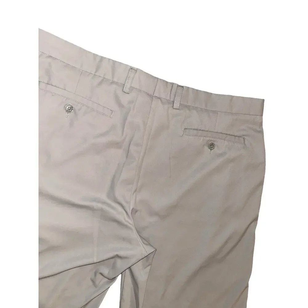 Pebble Beach Shorts Mens 38 Performance Light Gray Golf Flat Front Tech‎ Pocket
